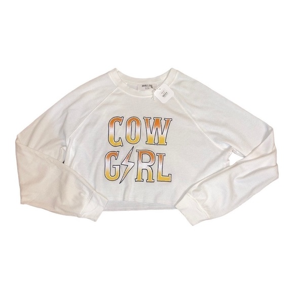 Double Zero Tops - Long Sleeve Crop. Waffle material. NWT